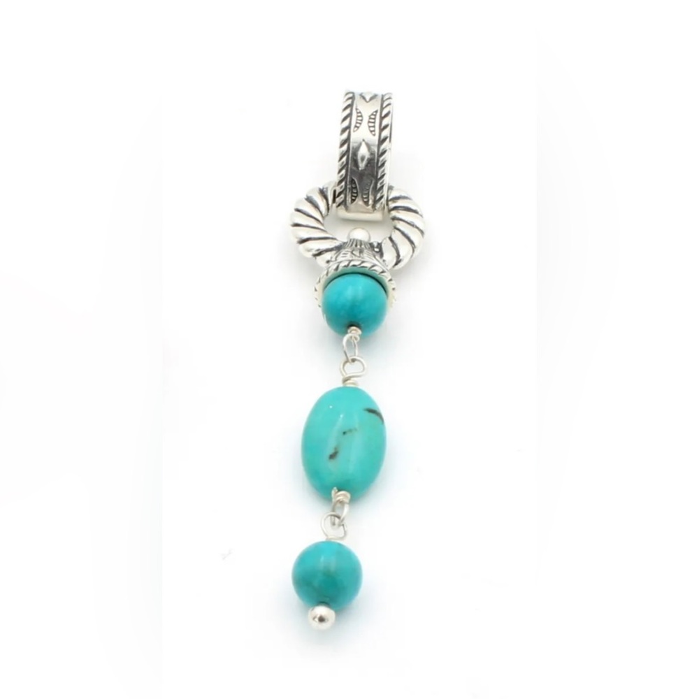 CAROLYN POLLACK RELIOS Sterling Silver And Turquoise Pendant
